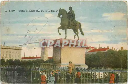 Cartes postales Lyon Statue de Louis XIV Place Bellecour