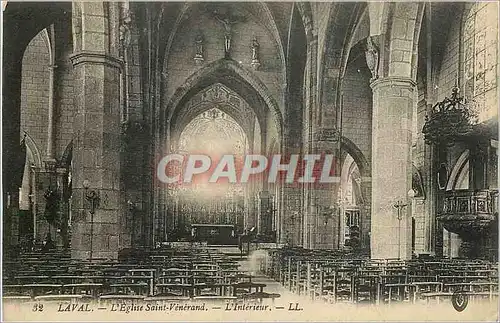 Cartes postales Laval L'Eglise Saint Venerand l'Interieur
