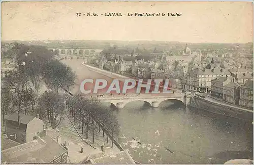 Ansichtskarte AK Laval Le Pont Neuf et le Viaduc