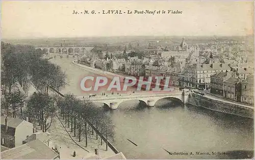 Ansichtskarte AK Laval Le Pont Neuf et le Viaduc