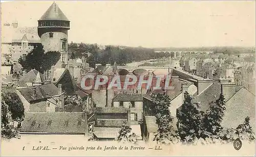 Cartes postales Laval Vue Generale prise du Jardin de la Perrine