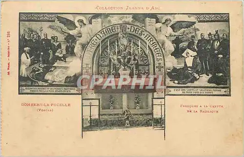 Cartes postales Domremy la Pucelle Vosges Fresques de la crypte de la basilique