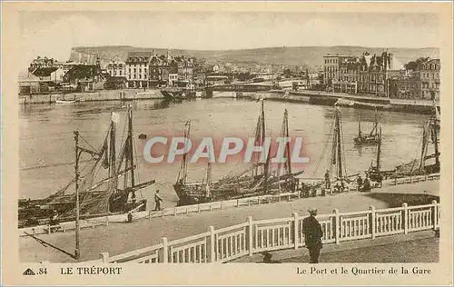 Cartes postales Le Treport Le Port et le Quartier de la Gare Bateaux