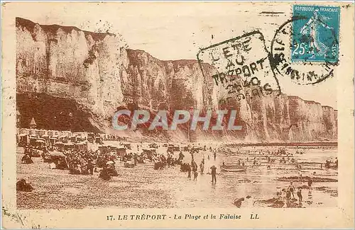 Cartes postales Le Treport La Plage et la Falaise