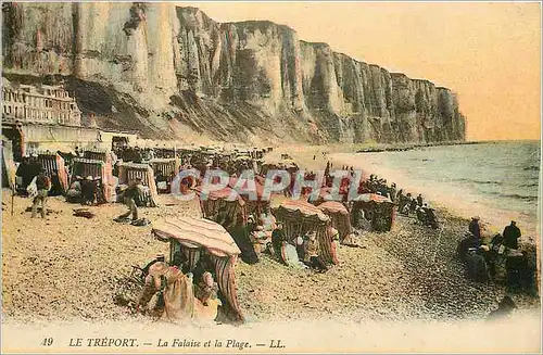 Cartes postales Le Treport La Falaise et la Plage