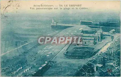 Ansichtskarte AK Seine Inferieure Le Treport Vue Panoramique sur la Plage et le Casino