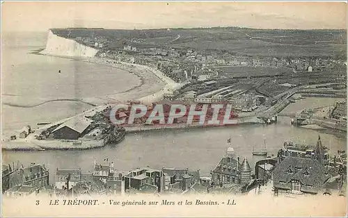 Cartes postales Le Treport Vue generale sur Mers et les Bassins