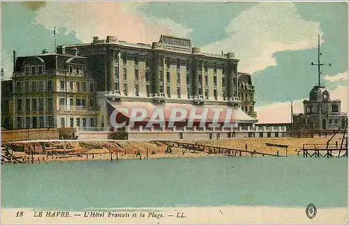 Ansichtskarte AK Le Havre L'Hotel Frascati et la Plage