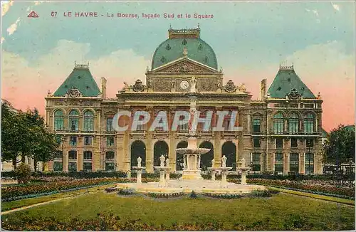 Ansichtskarte AK Le Havre La Bourse facade Sud et la Square