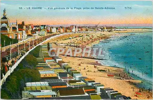 Cartes postales Le Havre Vue generale de la Plage prise de Sainte Adresse