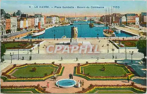 Cartes postales Le Havre Place Gambetta Bassin du Commerce