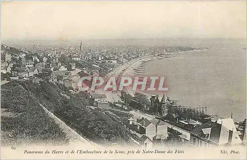 Cartes postales Panorama du Havre et de l'Embouchure de la Seine pris de Notre Dame des Flots