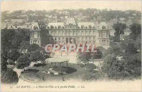 Cartes postales Le Havre L'Hotel de Ville et le Jardin Public