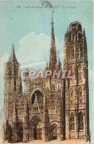 Ansichtskarte AK La Cathedrale de Rouen Ensemble