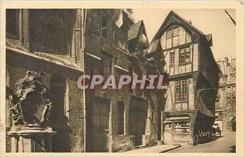 Ansichtskarte AK Rouen Vieilles Maisons dans la Rue Saint Romain