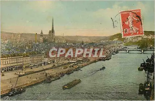 Ansichtskarte AK Rouen Vue generale prise du Pont Transbordeur