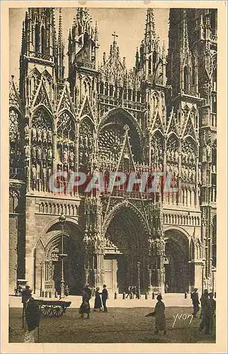 Ansichtskarte AK Rouen Facade de la Cathedrale