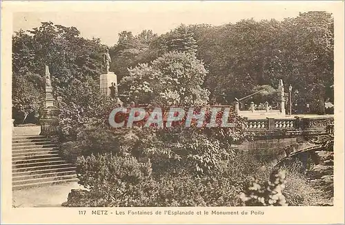 Cartes postales Metz Les Fontaines de l'Esplanade et le Monument du Poilu