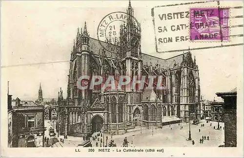 Ansichtskarte AK Metz La Cathedrale Cote Est