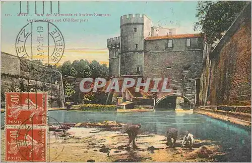 Cartes postales Metz Porte des Allemands et Anciens Remparts