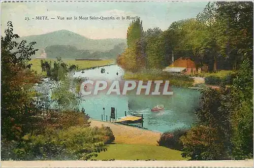 Cartes postales Metz Vue sur le Mont Saint Quentin et la Moselle