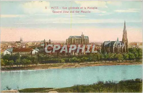 Cartes postales Metz Vue generale et la Moselle