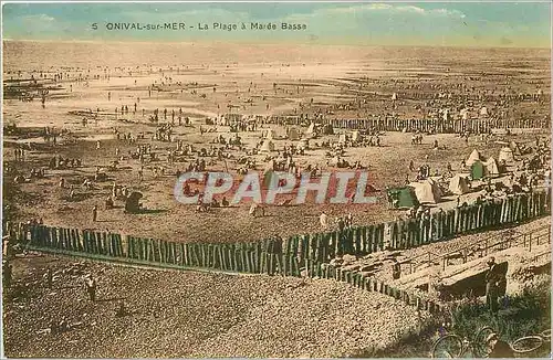 Cartes postales Onival sur Mer La Plage a Maree Basse