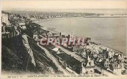 Ansichtskarte AK Sainte Adresse Le Nice Havrais et vue panoramique du Havre