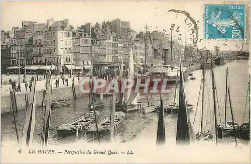 Cartes postales Le Havre Perspective du Grand Quai Bateaux