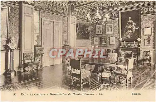 Ansichtskarte AK Eu Le Chateau Grand Salon du Rez de Chaussee