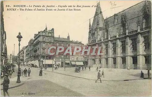 Cartes postales Rouen Le Palais de Justice Facade sur la rue Jeanne d'Arc