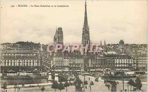 Ansichtskarte AK Rouen Le Pont Boieldieu et la Cathedrale