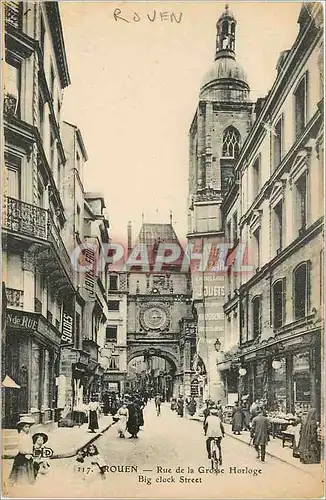 Cartes postales Rouen Rue de la Grosse Horloge