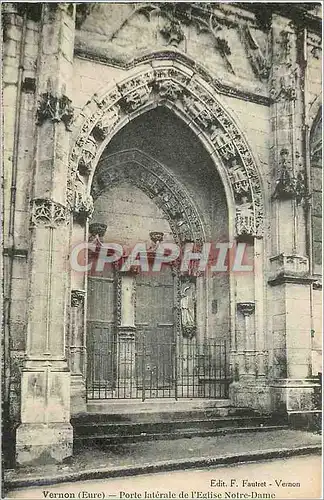 Cartes postales Vernon Eure Porte laterale de l'Eglise Notre Dame