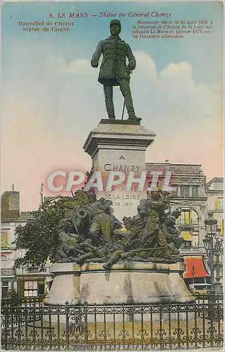 Cartes postales Le mans Statue du General chanzy