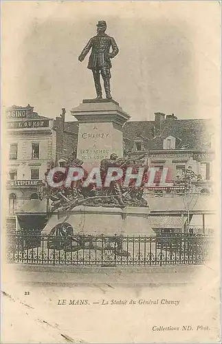 Cartes postales Le mans La statue du General Chanzy