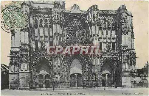 Cartes postales troyes Poratil de la cathedrale