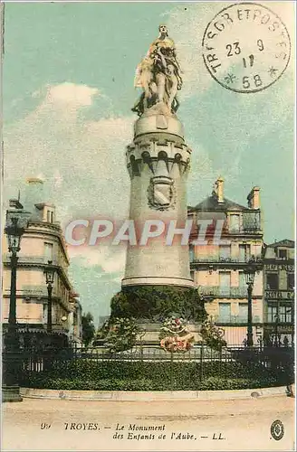 Cartes postales troyes Poratail Le monument des enfants de l'Aube