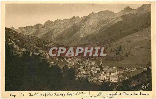 Cartes postales Cap 51 La Clusaz the Savoie Vue generale e la chine des Aravis