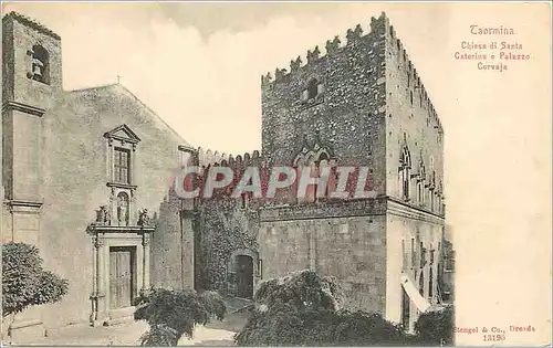 Cartes postales Taormina Chiesa di Santa Cterne e Palazzo Corvaja