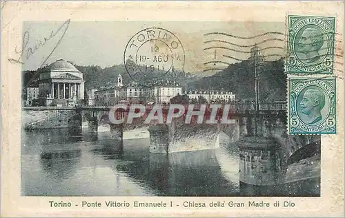 Ansichtskarte AK Torino Ponte Vittorio Emanuele I chiesa della gran Madre di Dio