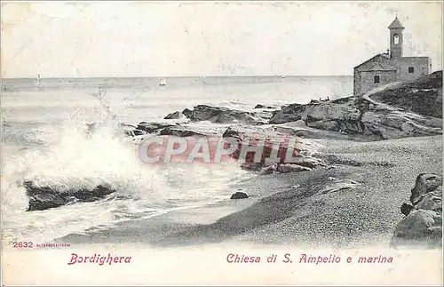 Cartes postales Bordighera Chiesa di S Ampelio e marina