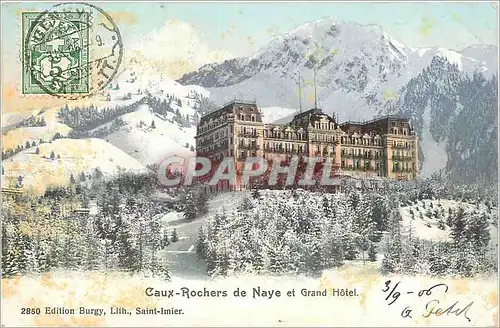 Cartes postales Caux Rochers de naye et grand hotel