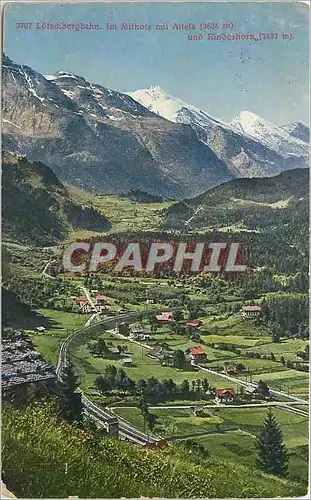 Cartes postales Clamart Lotsdibergbahn I Mithotz mit alteis 3636m und Rinderhorn 3497m
