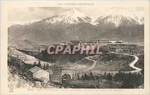 Cartes postales les pyrenees orientales LA citadelle Au fond la chaine des Pyrenees