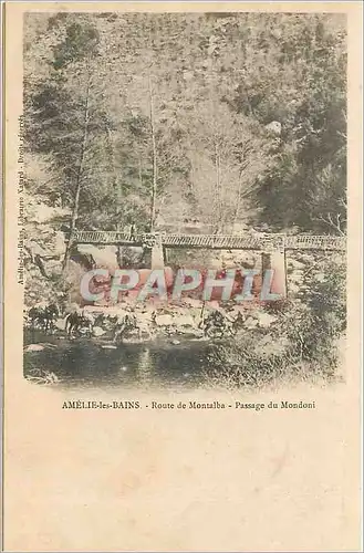 Cartes postales Amelie les bains Route de Montalbu Pasage du Mondoni