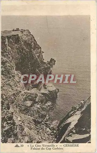 Cartes postales La cote Vermeille cerbere Falaise du cap cerbere