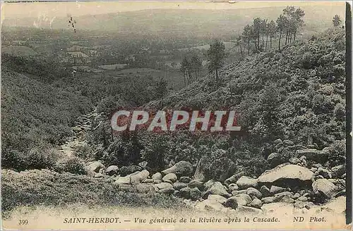 Cartes postales Saint Herbot vue generale de la riviere apres la cascade