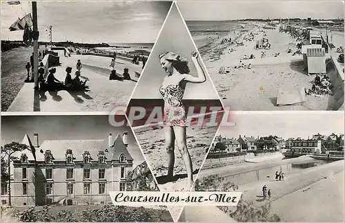 Moderne Karte Courseulles sur Mer Entree de la plage Le ch�teau Parc a huitres