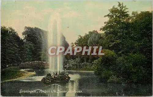 Cartes postales Groningen Fontein i/h Zuiderplantsoen